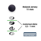Drukknopen set | 11 mm | Roland Jersey | donkerblauw | 15 stuks Drukknopen KIN - 11 - ROLAND - DONKERBLAUW - 1940 8590265080708